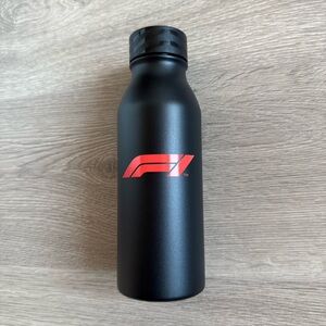 🆕 F1 Formula 1 Black & Red Stainless Steel BPA-Free Single Wall Bottle: 25 oz